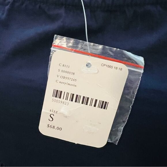 NWT FREE PEOPLE NAVY CROPPED BLOUSE OFF SHOULDER - Picture 8 of 9